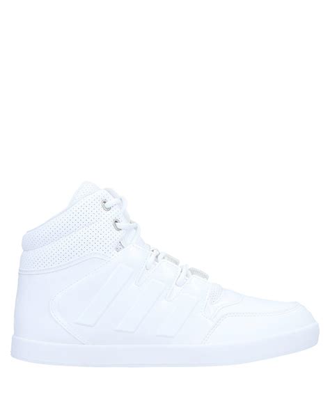 adidas basketbalschoenen wit hoog|Adidas white high tops.